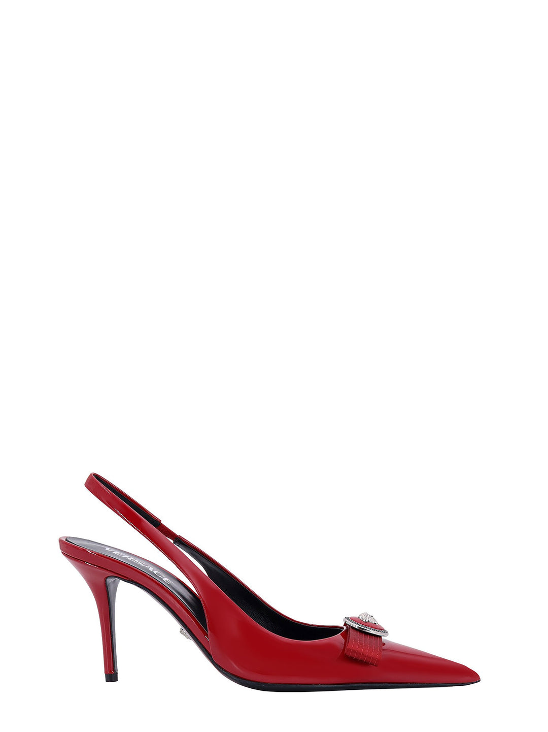 Patent leather slingback with Gianni ribbon bow