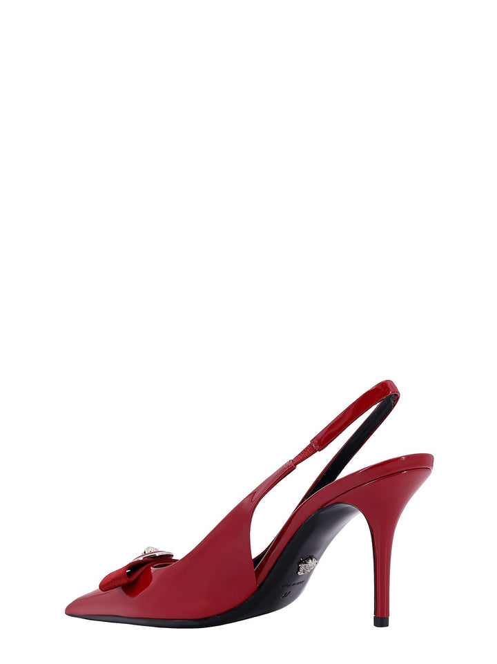 Patent leather slingback with Gianni ribbon bow