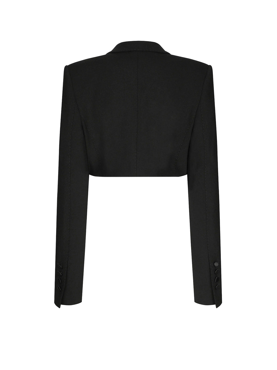 Virgin wool blazer with satin profiles