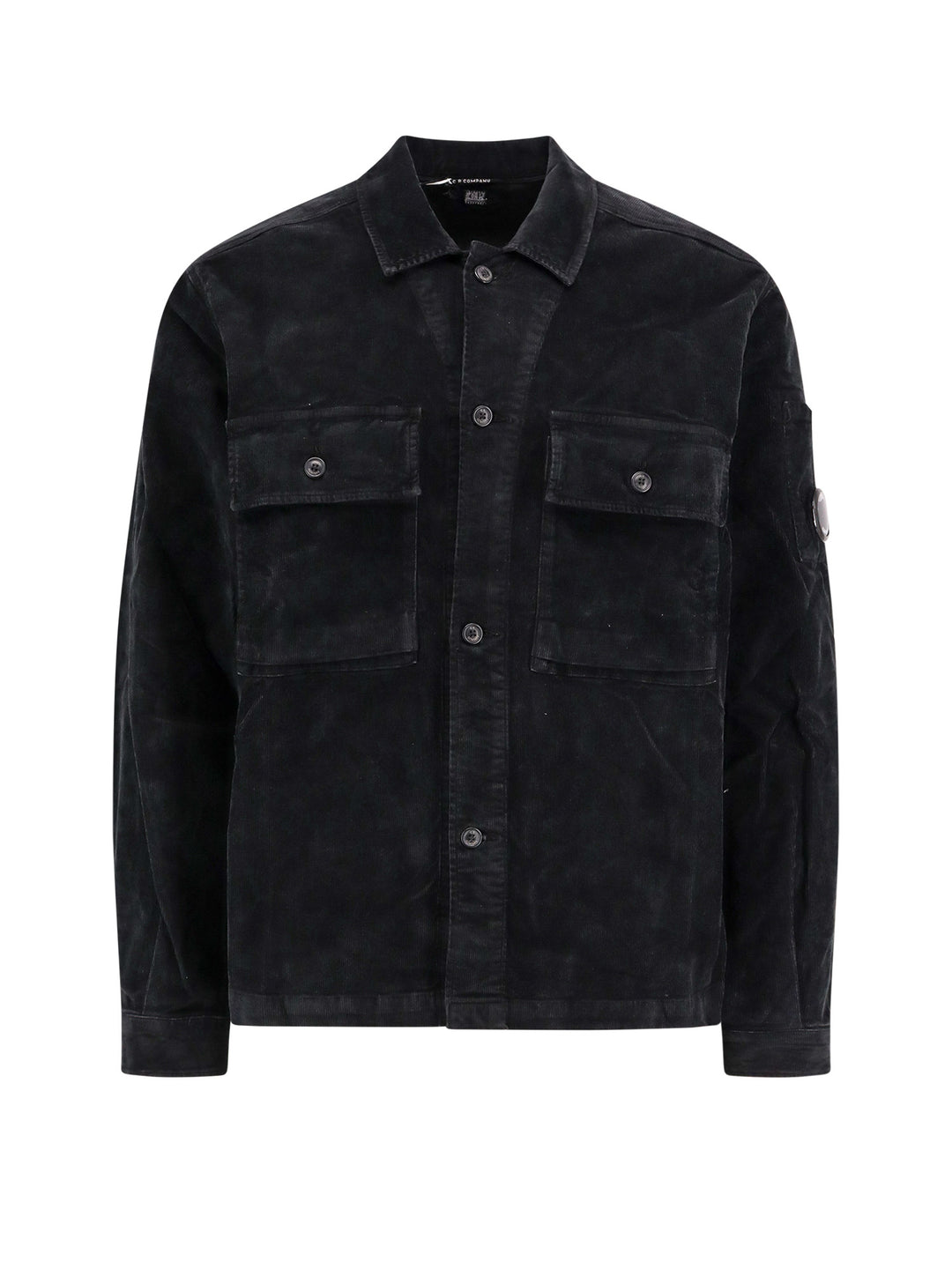 Corduroy shirt with applied pockets