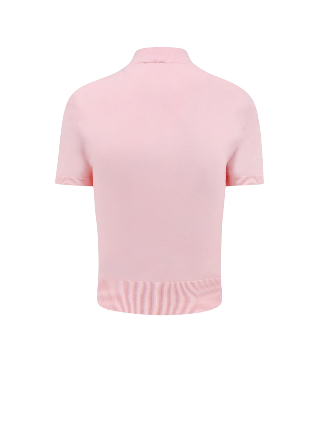 Viscose blend top with frontal logo