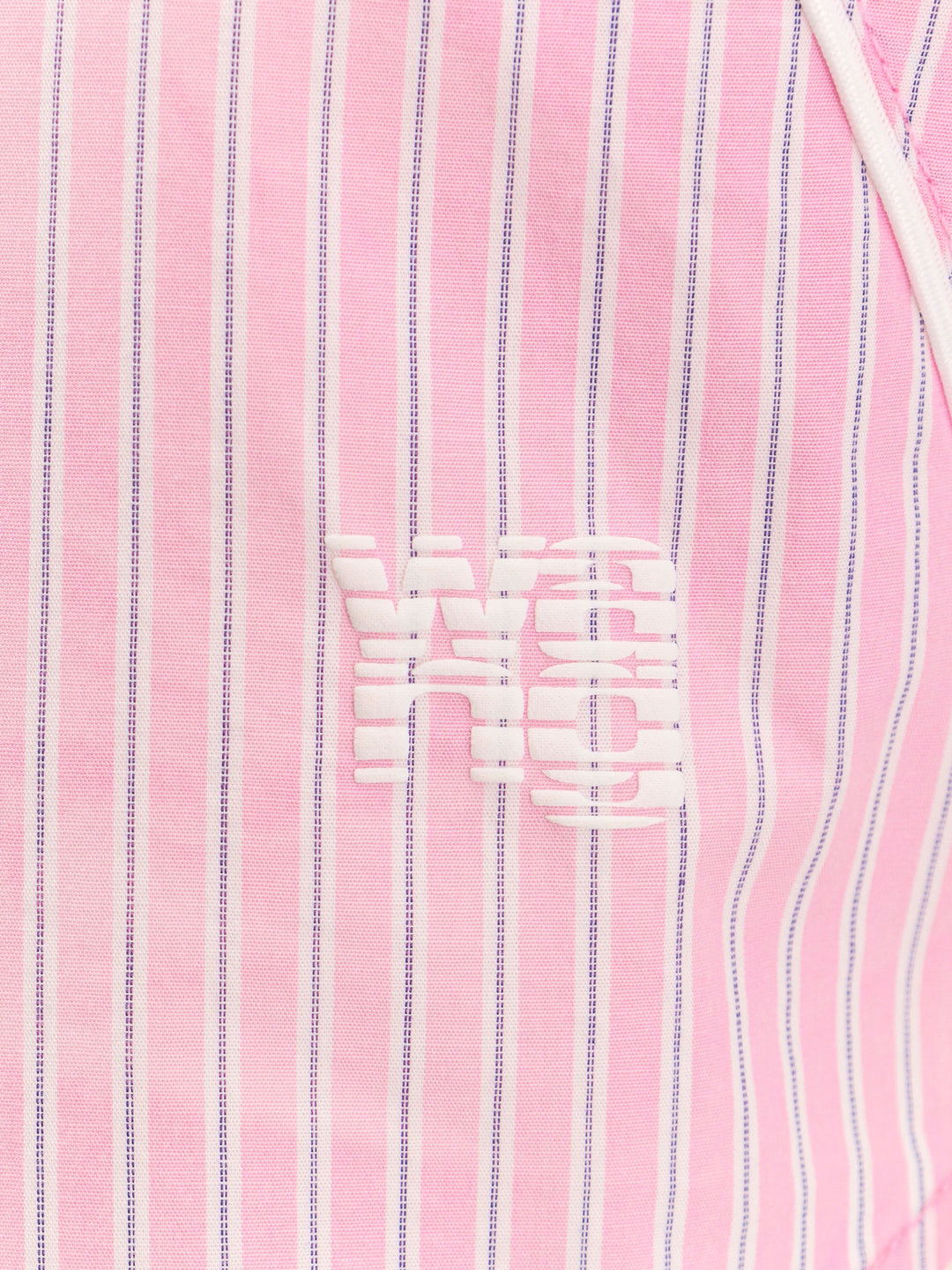 Cotton shirt with striped motif