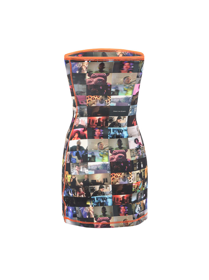 Multicolor nylon dress