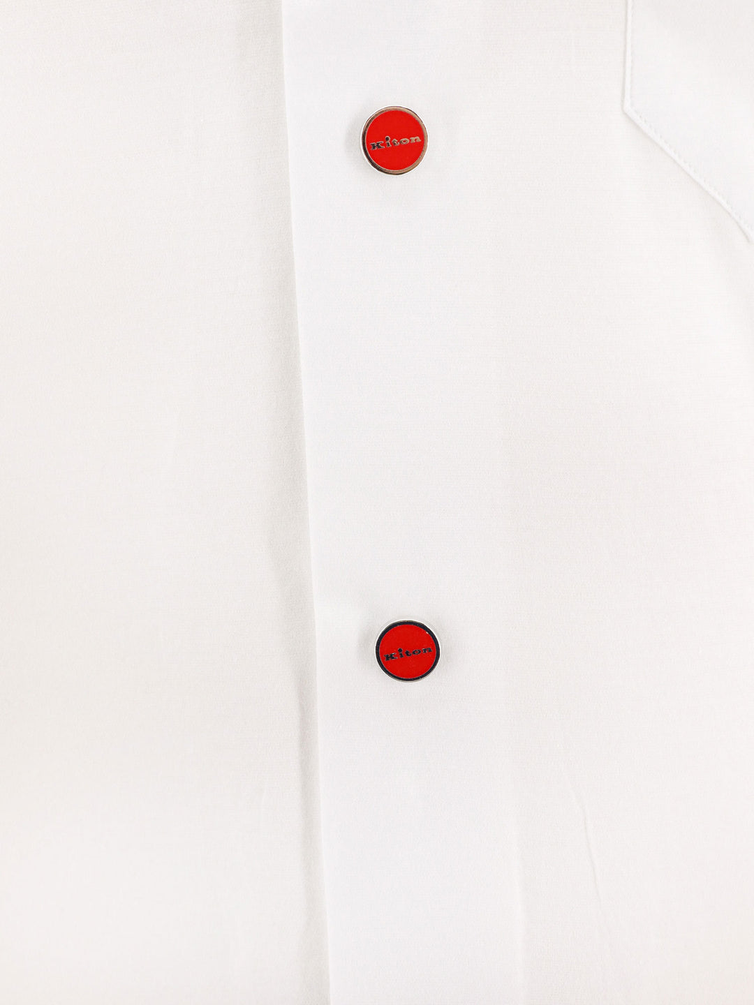 Cotton shirt with enamelled buttons