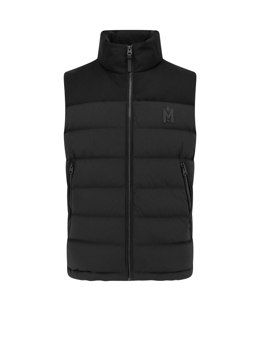 Sleevless recycled nylon jacket with quilted effect