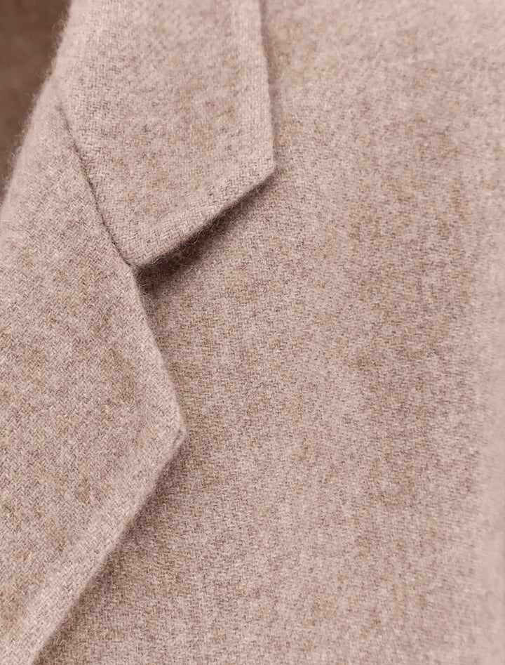 Unlined cashmere and silk coat