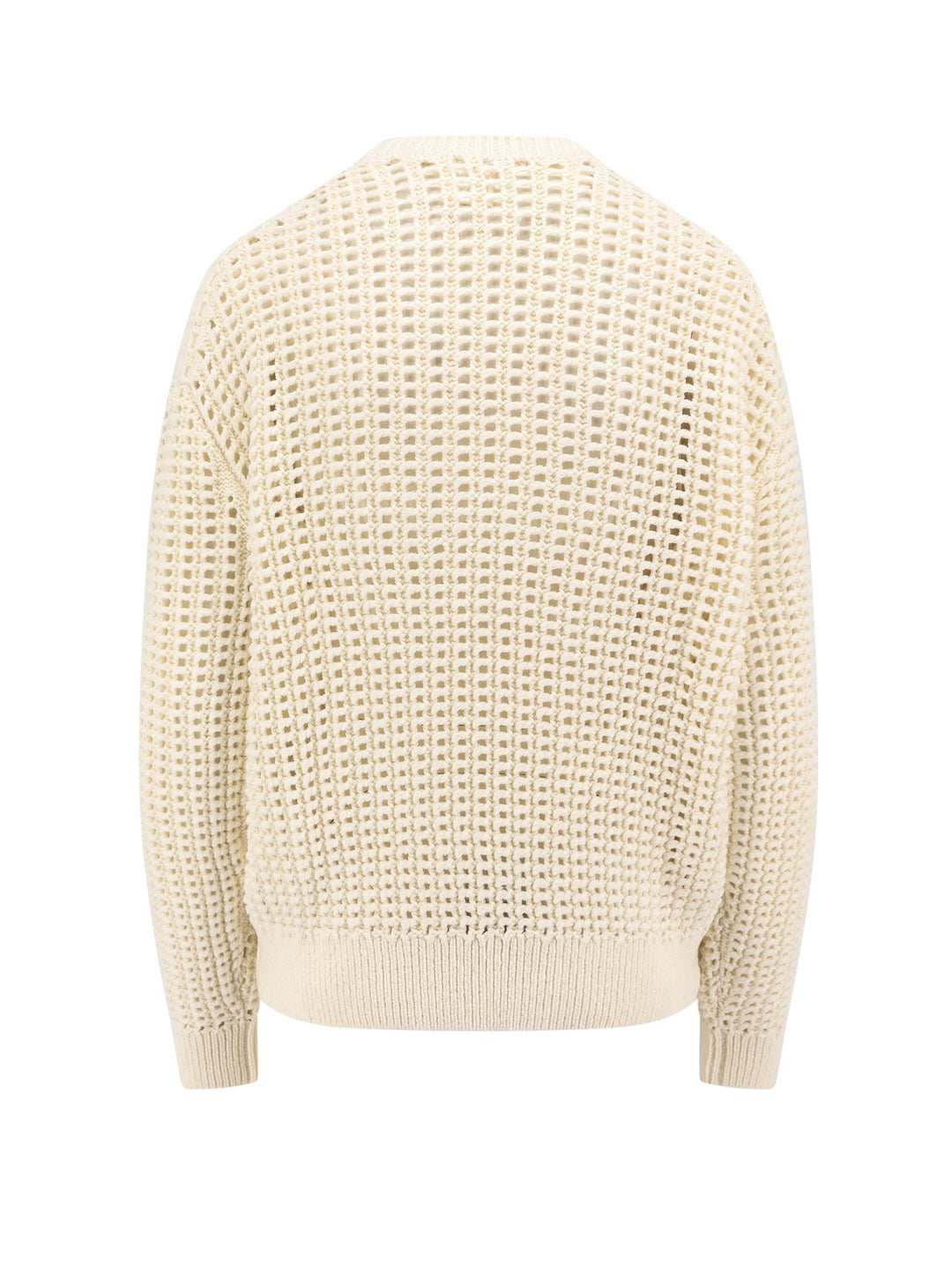 Wool and cashmere perforated sweater