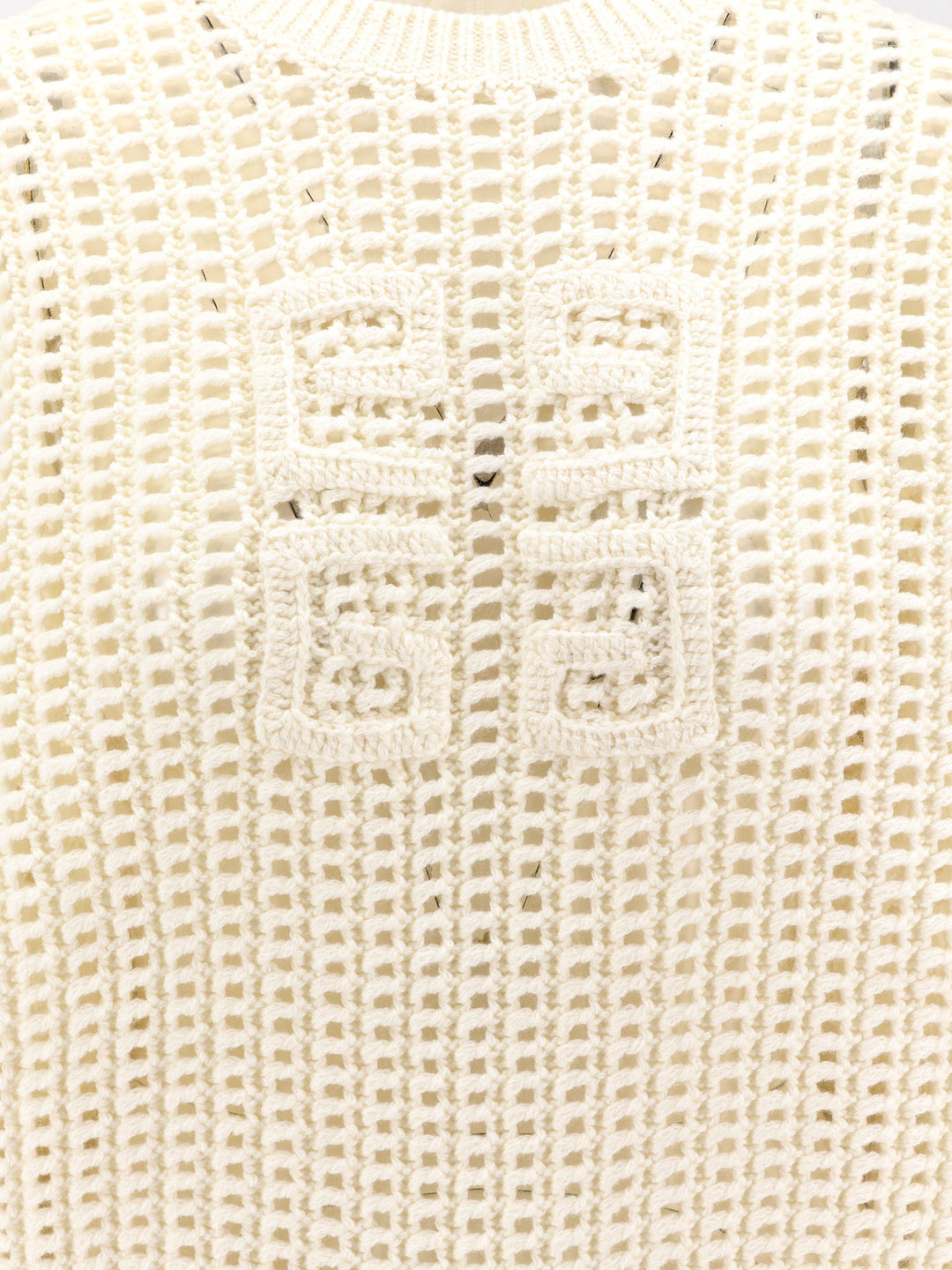 Wool and cashmere perforated sweater