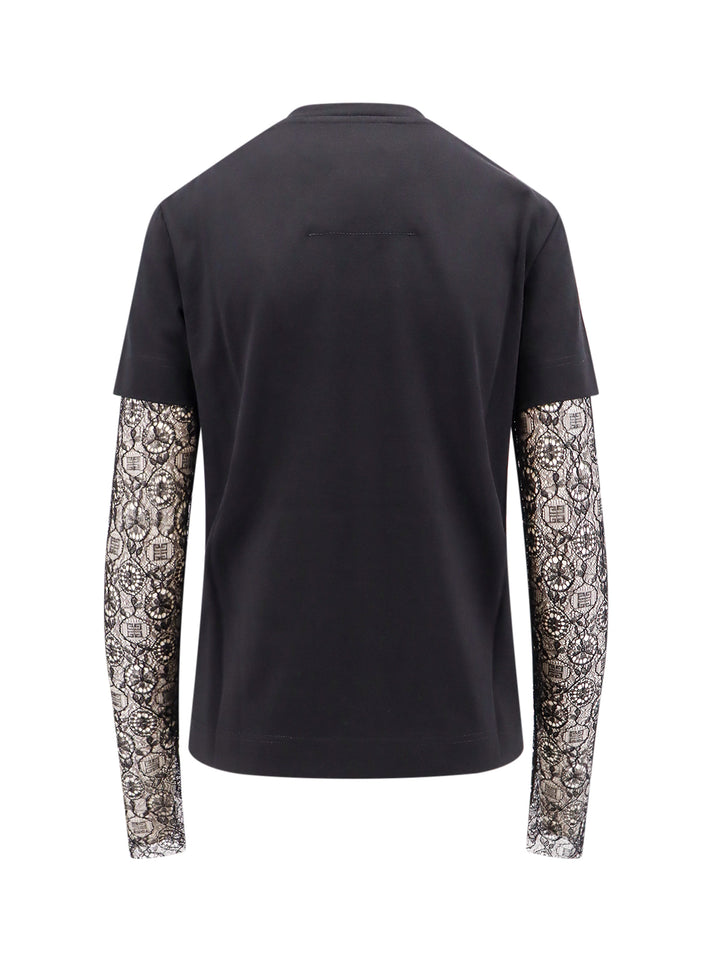 Cotton t-shirt with 4G lace detail