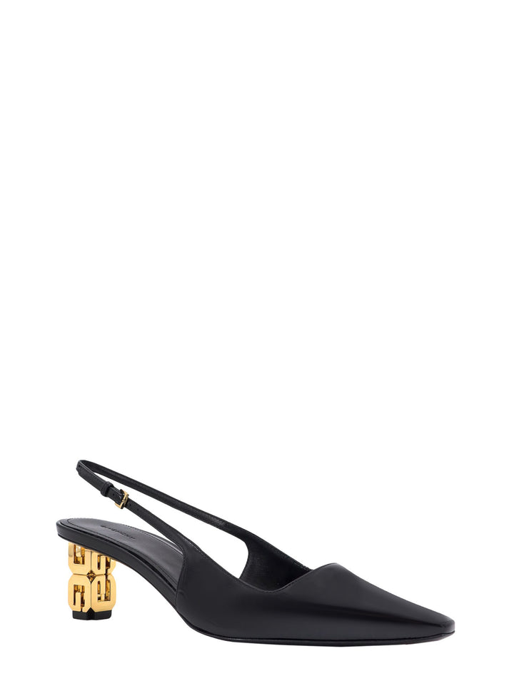 Patent leather slingback