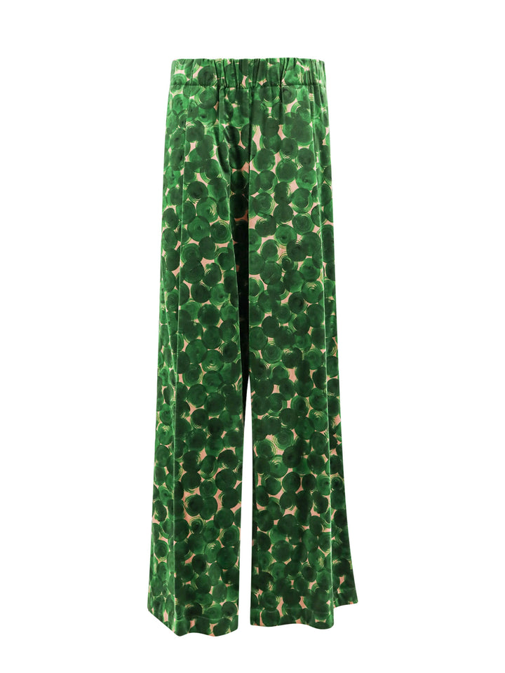 Velvet trouser with all-over pattern