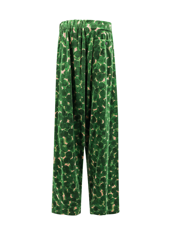 Velvet trouser with all-over pattern