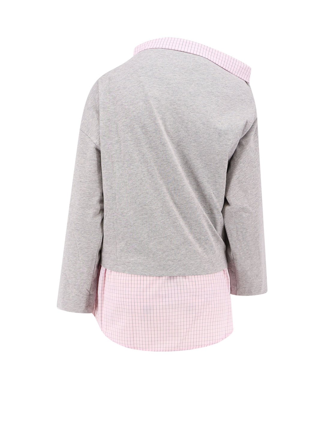 Cotton sweatshirt with contrasting shirt detail