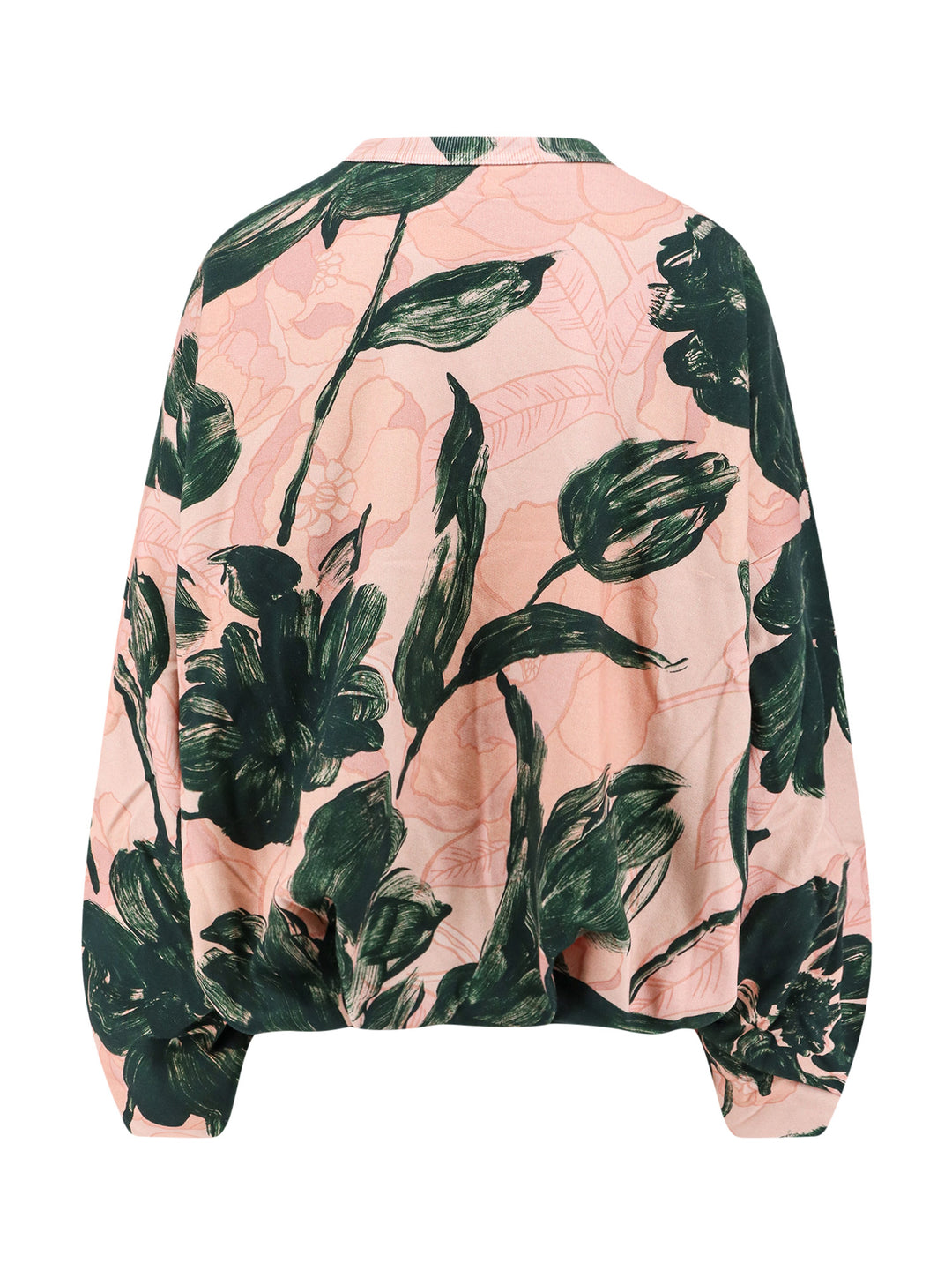 Cotton sweatshirt with floral print