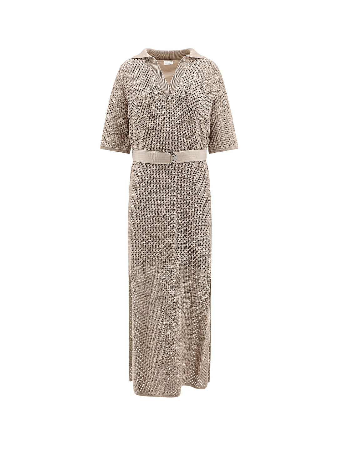 Perforated cotton dress