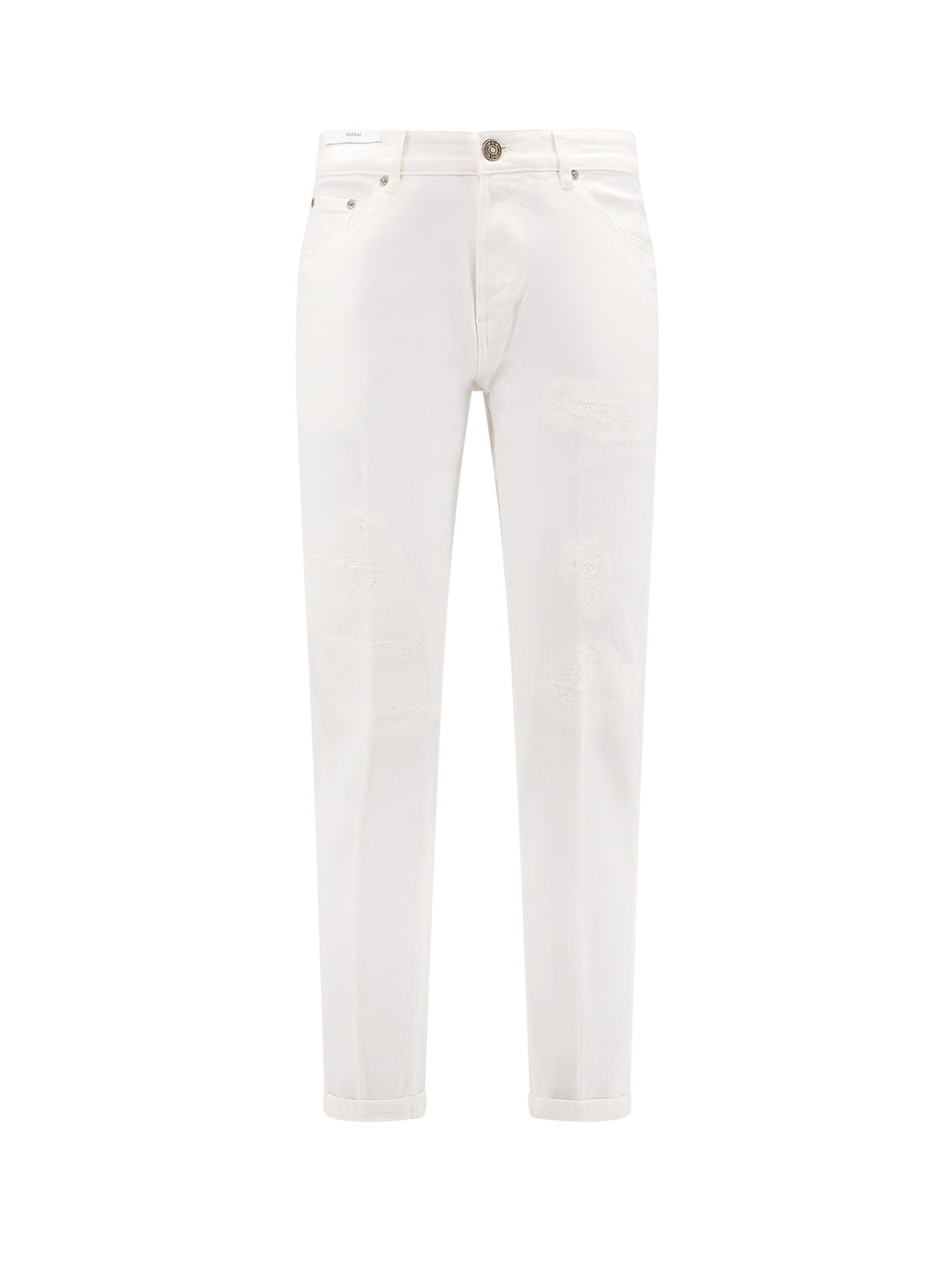 Cotton trouser with ripped effect