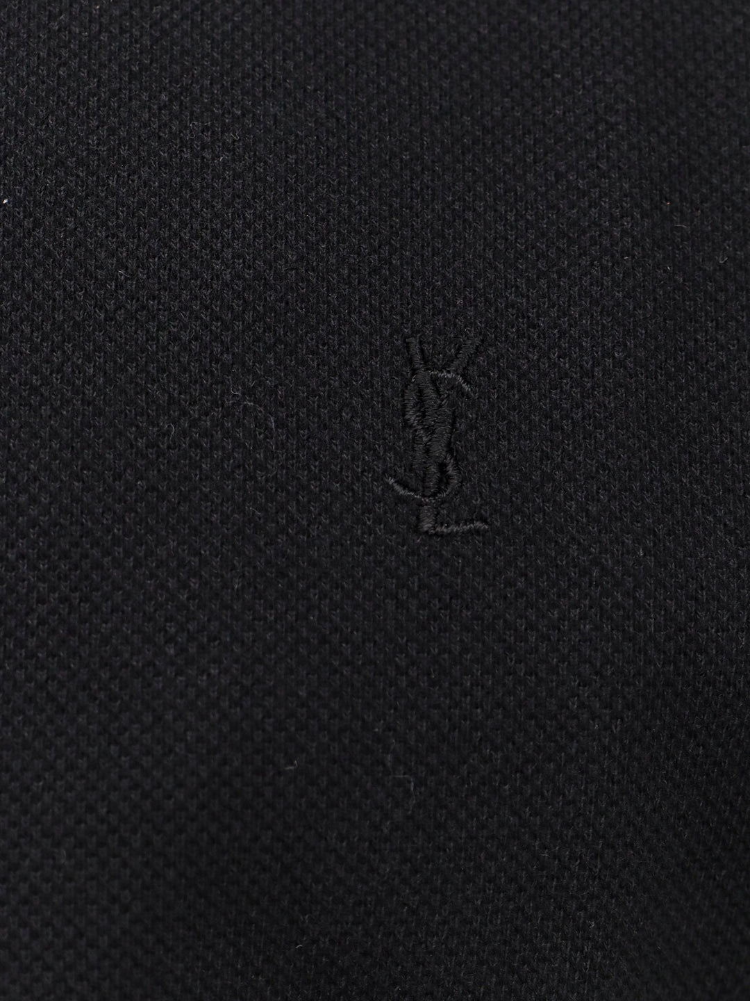 Recycled fabric polo shirt with embroidered monogram