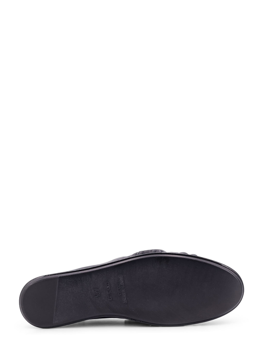 Leather loafer with frontal monogram