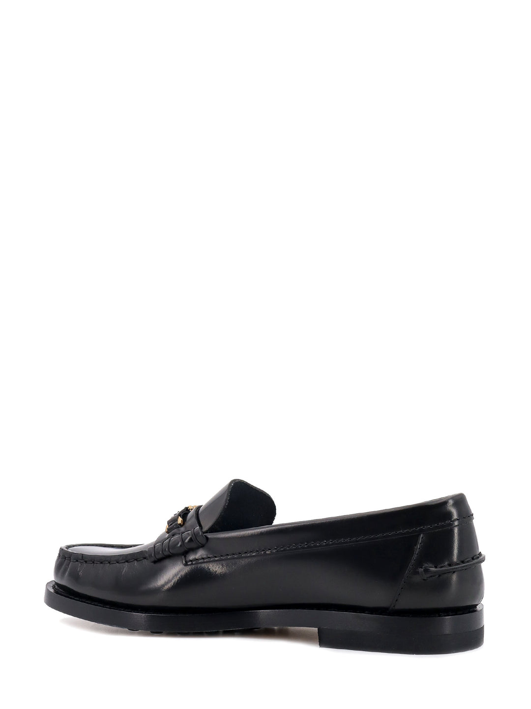 Patent leather loafer with vintage effect