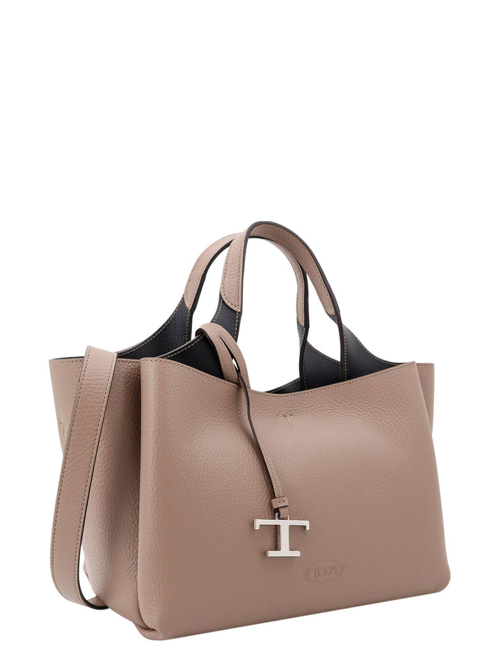 Leather handbag with T Timeless detail