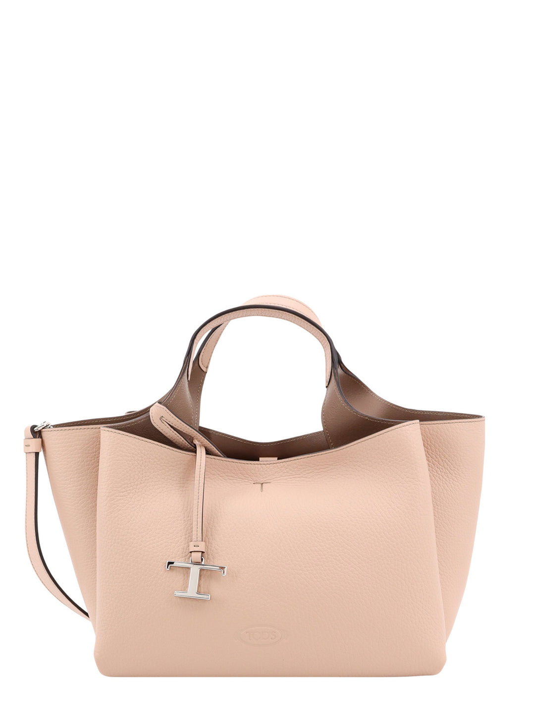 Leather handbag with T Timeless detail