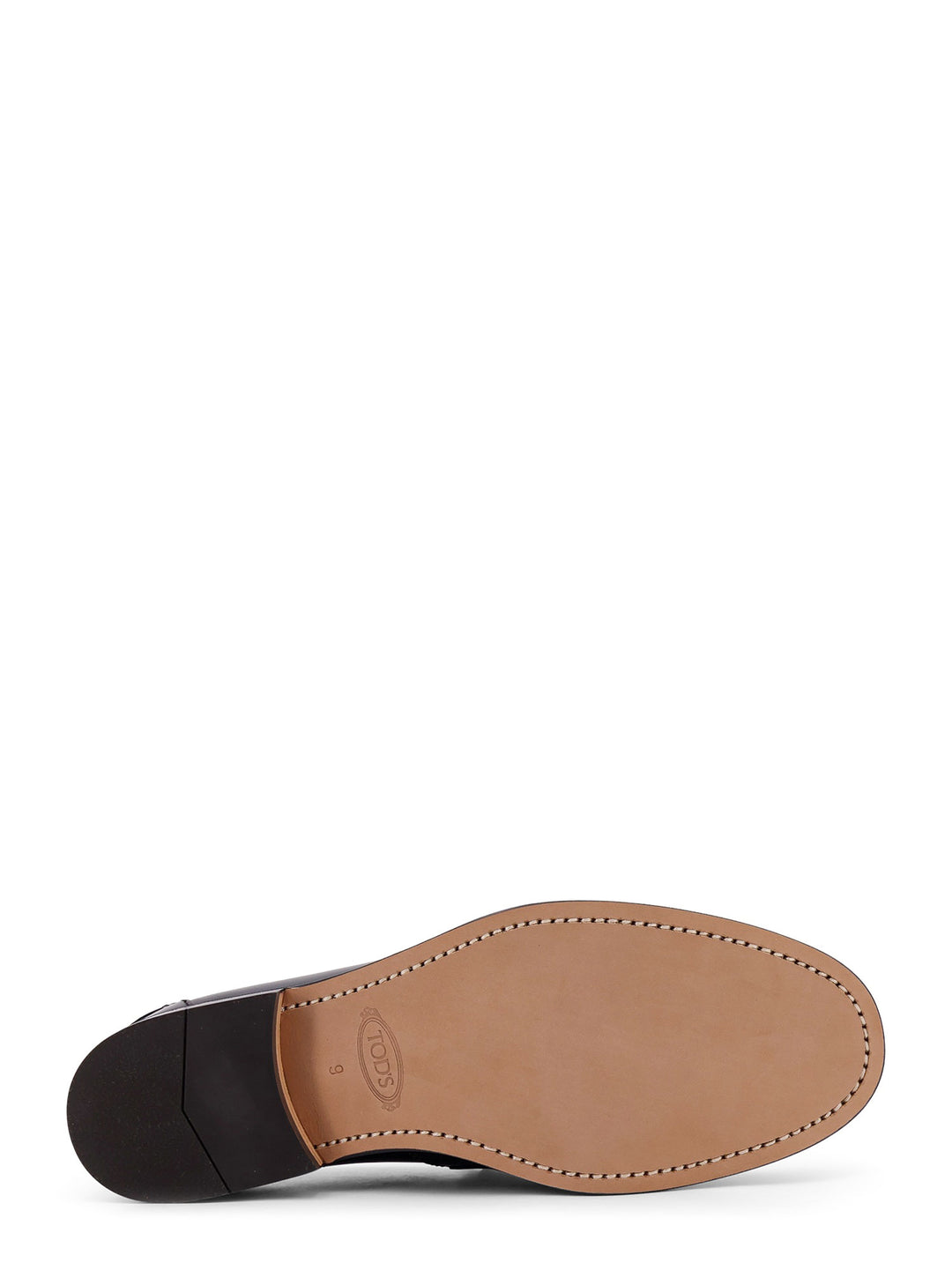 Leather loafer with logo detail