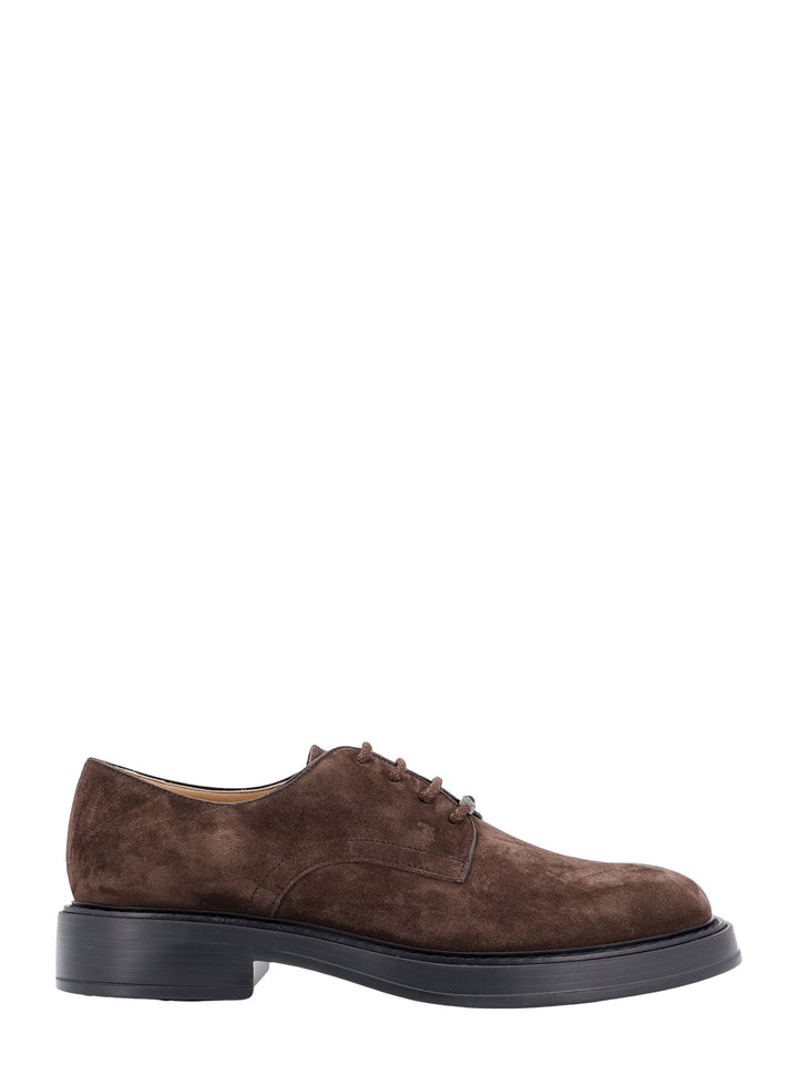 Suede lace-up shoe