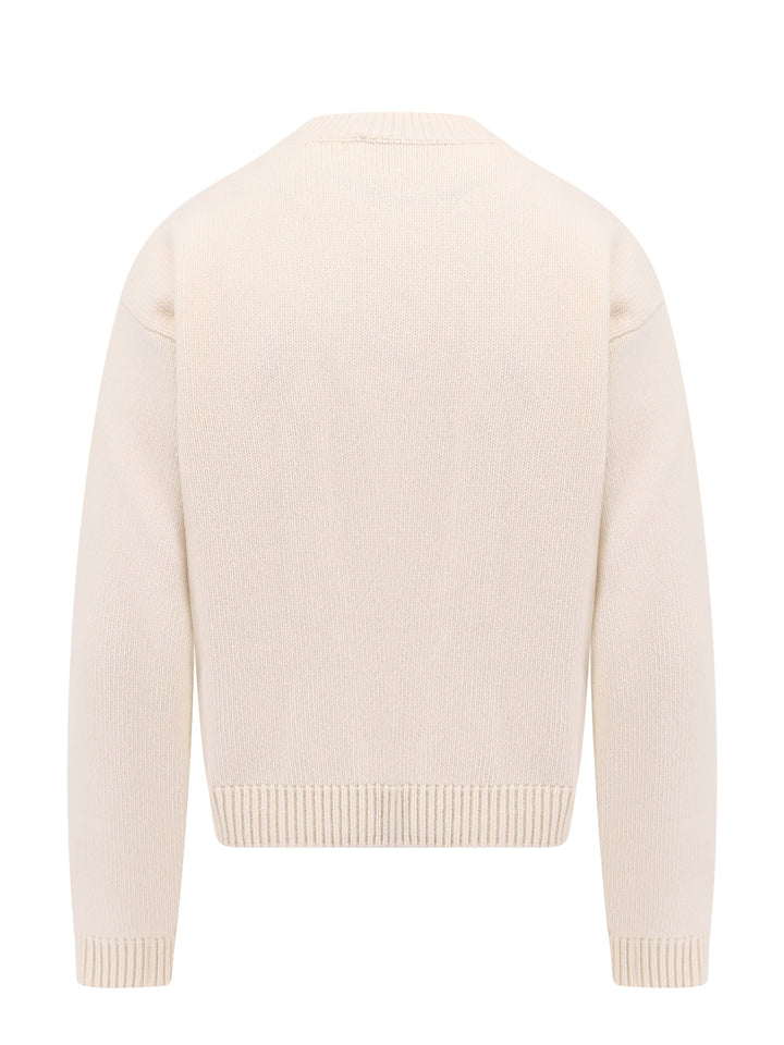 Wool sweater with GUCCI embroidery on the front