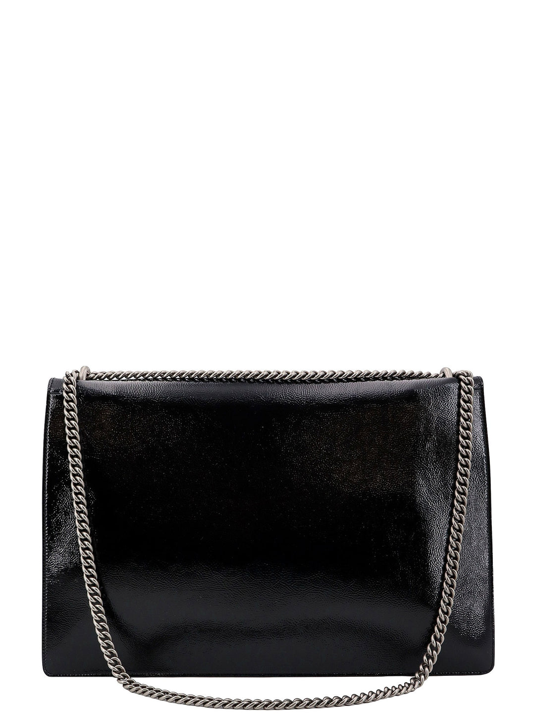 Patent leather shoulder bag with iconic Tiger's head