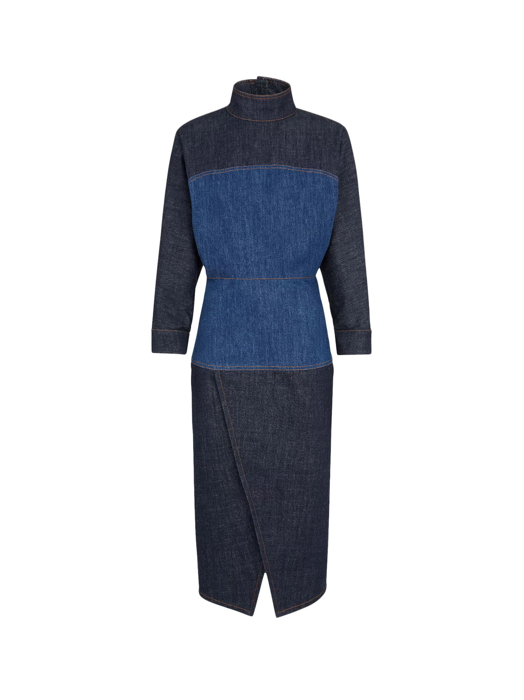 Bicolor Denim Dress