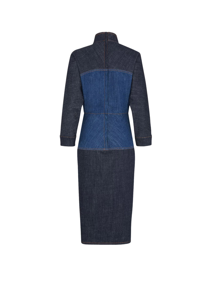 Bicolor Denim Dress