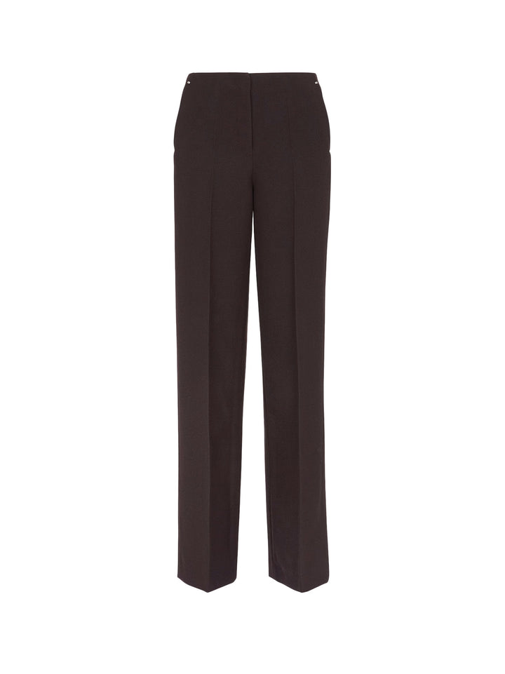 Virgin wool trouser with metal FF details