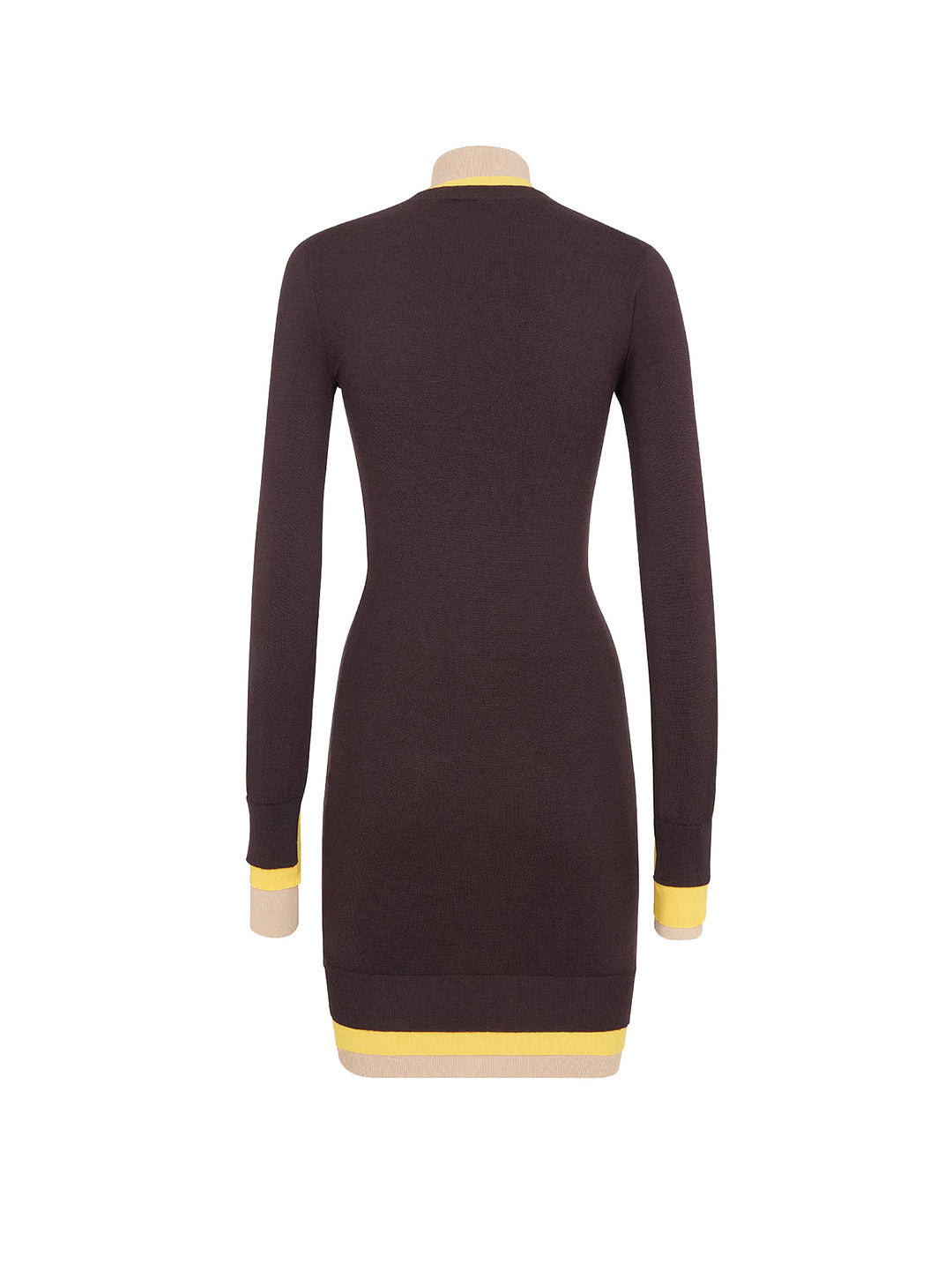 Mini wool dress with contrasting details