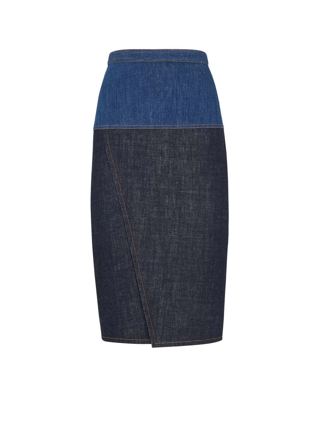 Bicolor Denim Skirt