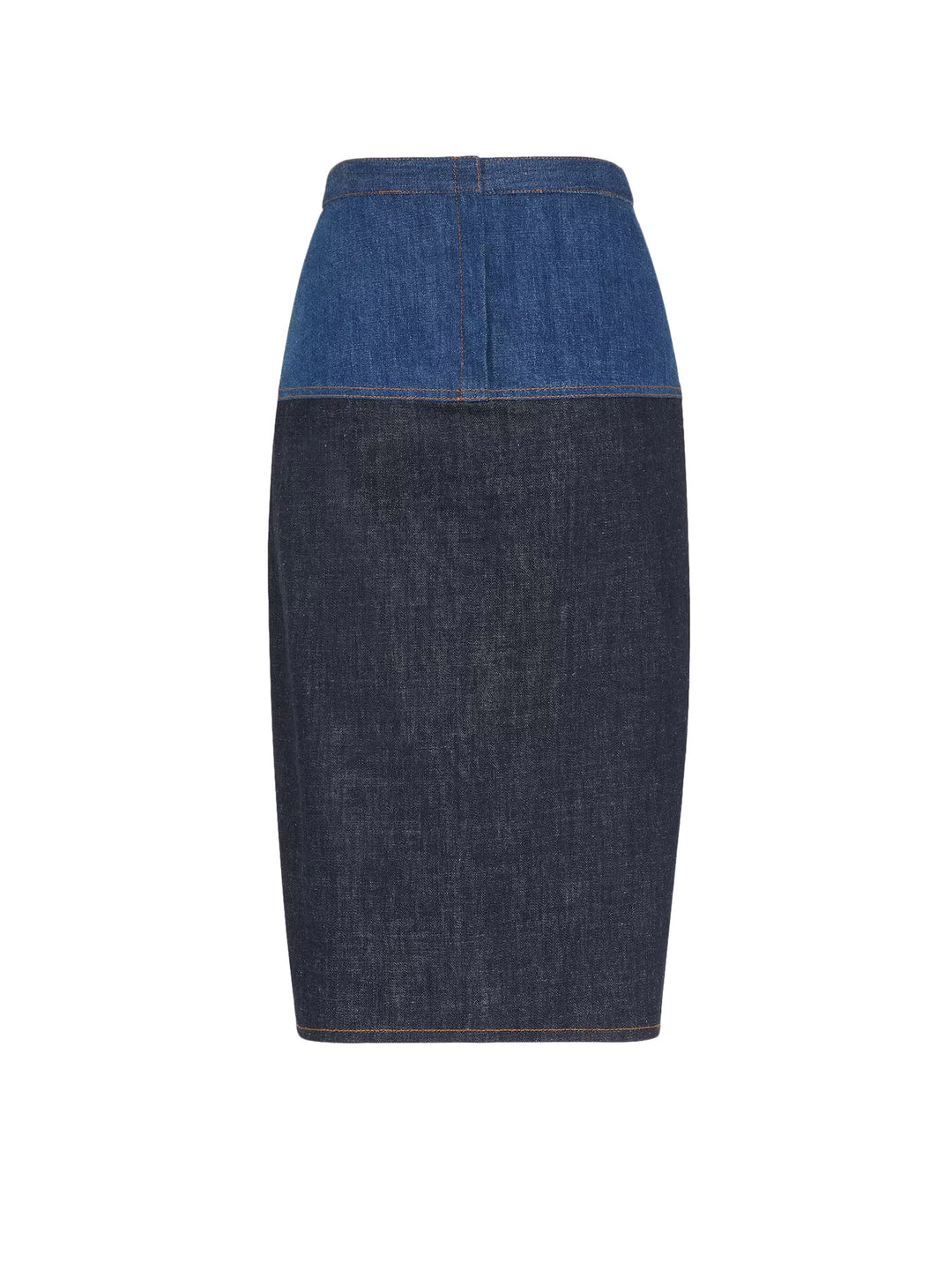 Bicolor Denim Skirt