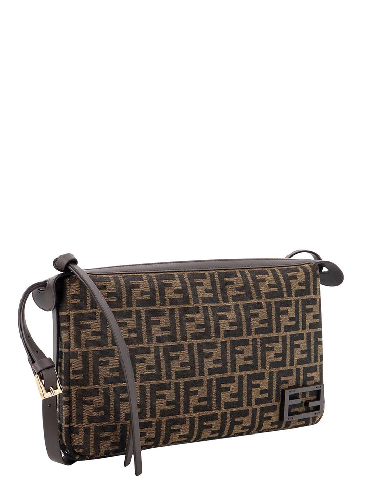 FF Fabric and leather shoulder bag