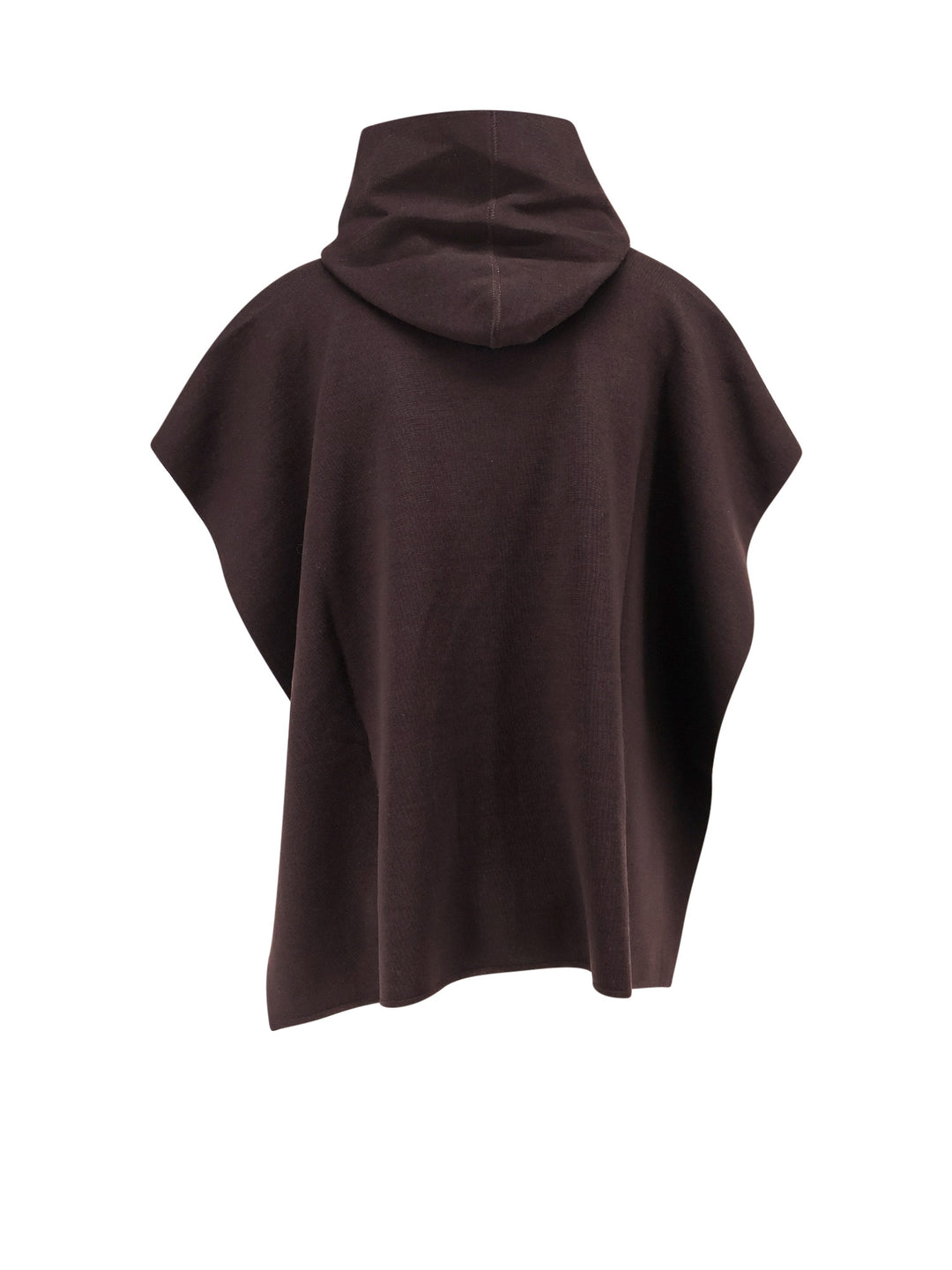 Stretch wool poncho