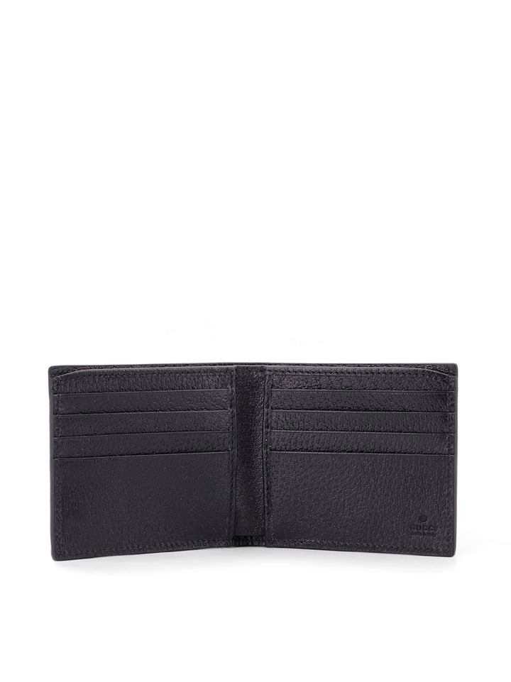 Leather wallet with frontal GG logo