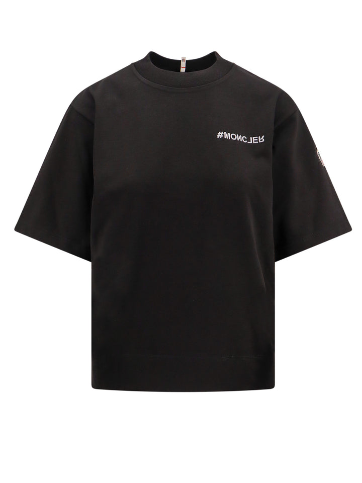 Cotton t-shirt with frontal logo patch