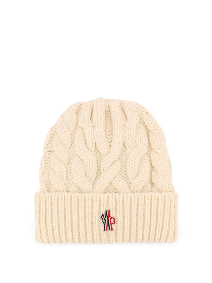 Virgin wool hat with Logo patch