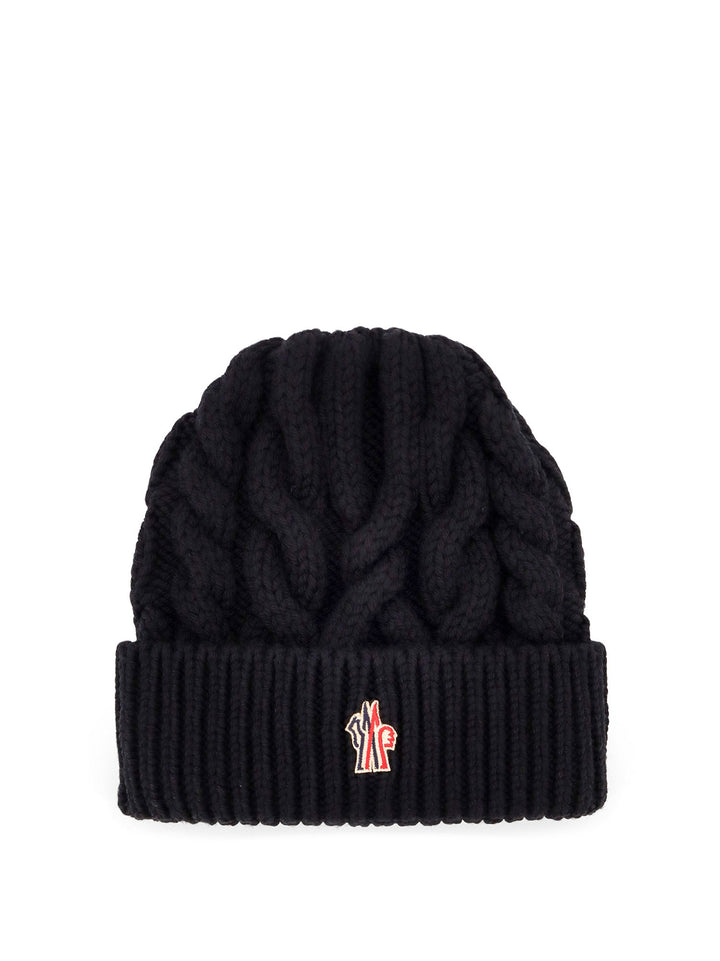 Virgin wool hat with Logo patch