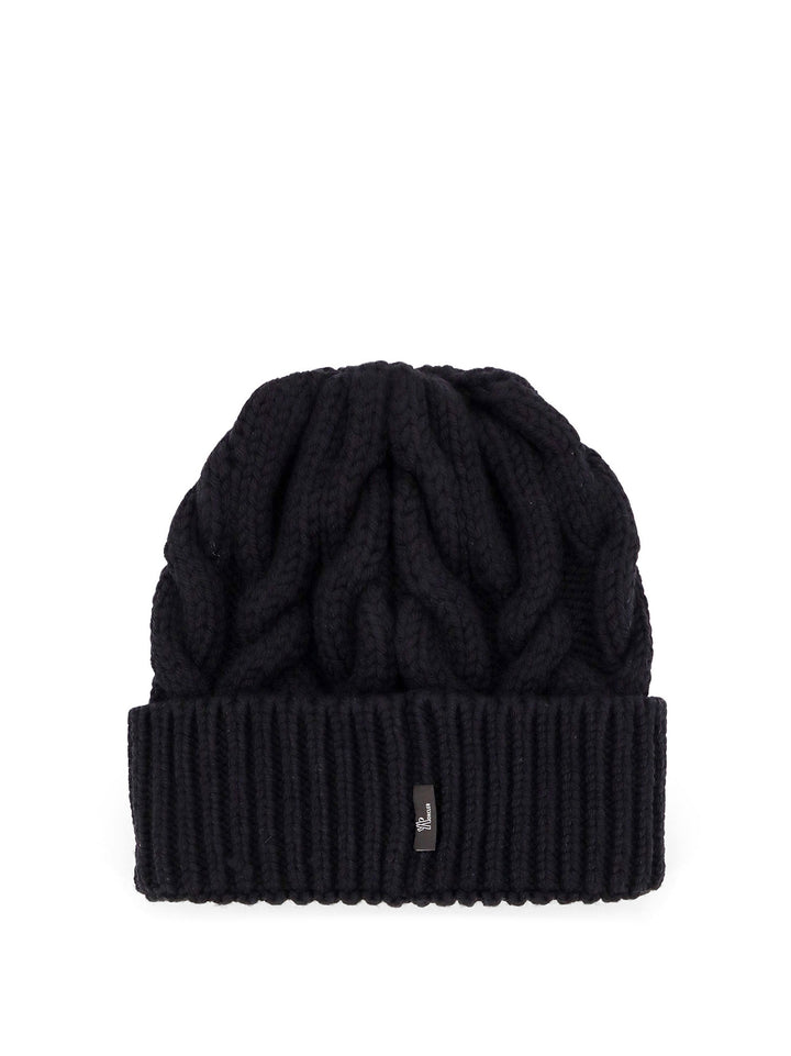 Virgin wool hat with Logo patch