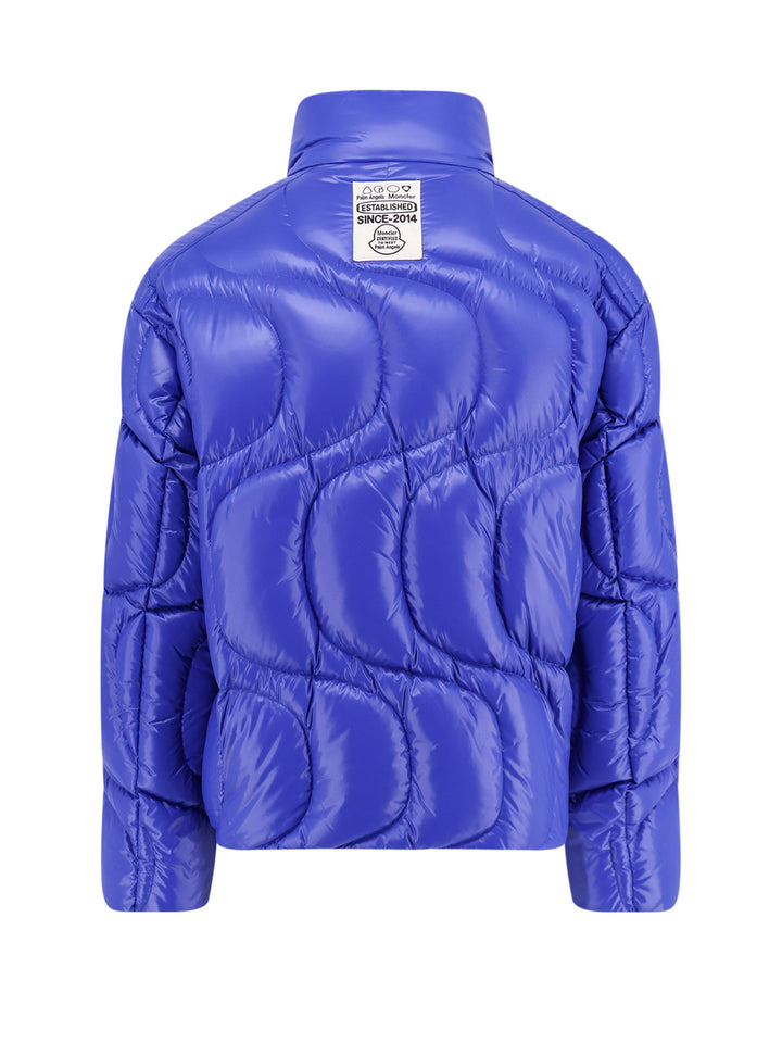 8 Moncler Palm Angels padded and quilted nylon jacket with logo patch