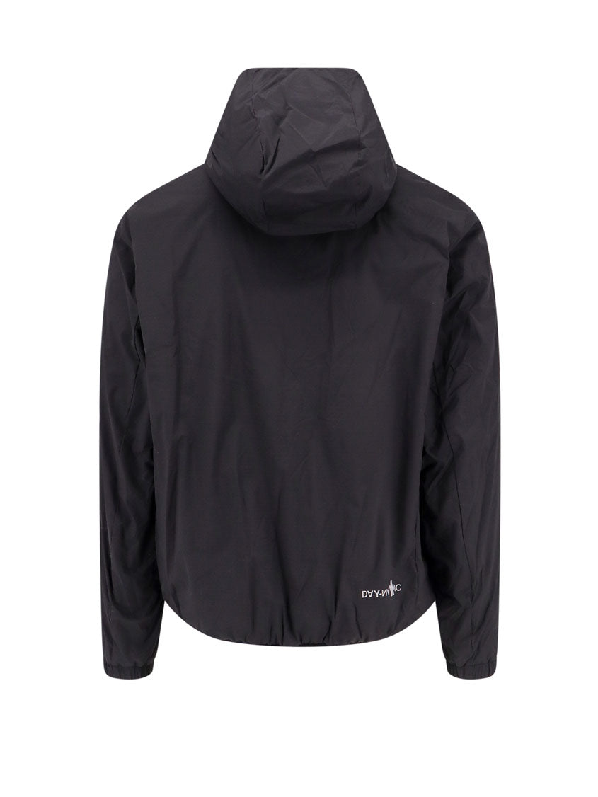 Nylon jacket with frontal logo