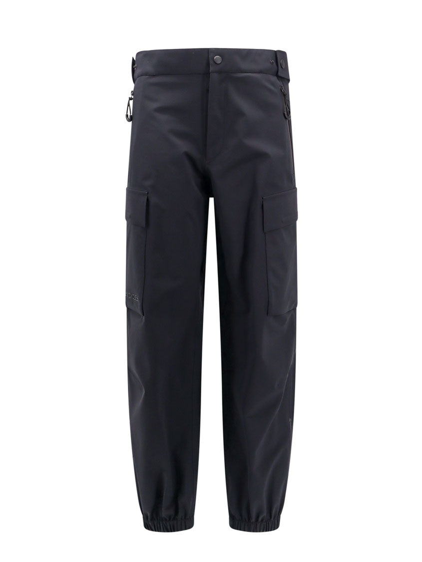 Nylon trouser with logo patch