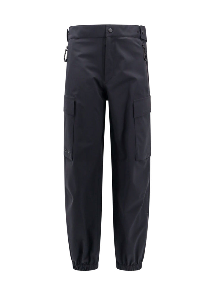 Nylon trouser with logo patch