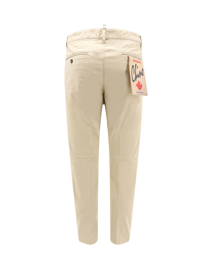 Cotton trouser with back logo patch