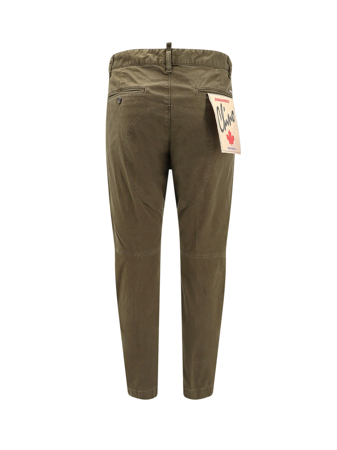 Cotton trouser with back logo patch