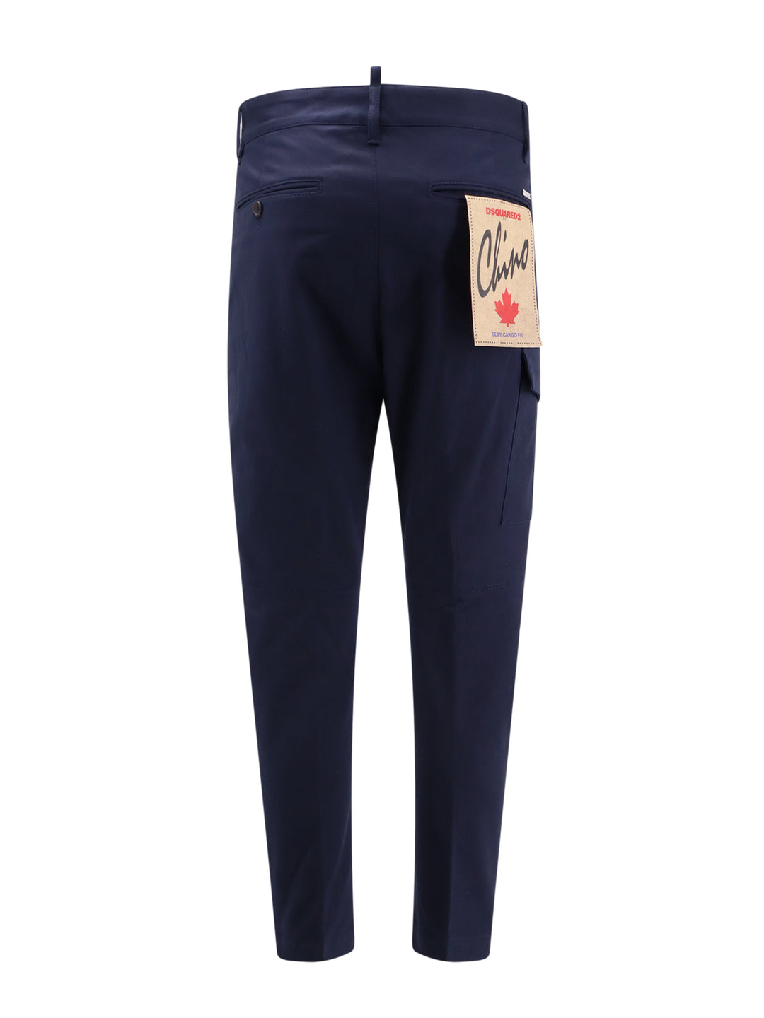 Cotton cargo trouser with logo patch