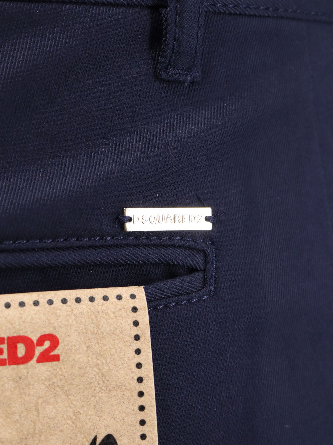 Cotton cargo trouser with logo patch